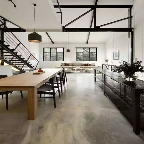 大氣實用的水泥自流平地坪為什么很少用于家庭裝修